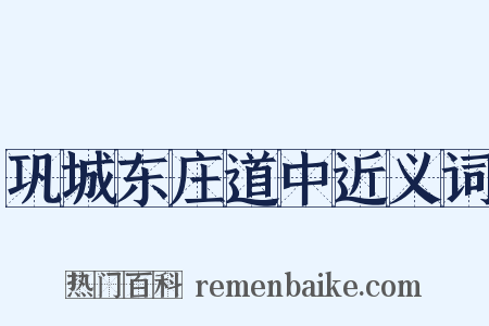 巩城东庄道中近义词是什么意思的图片